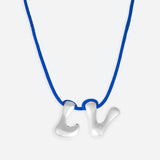 COLLIER 2 LETTRES - PLAQUÉ OR OU ARGENT