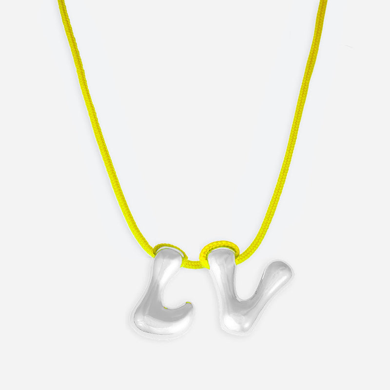 COLLIER 2 LETTRES - PLAQUÉ OR OU ARGENT