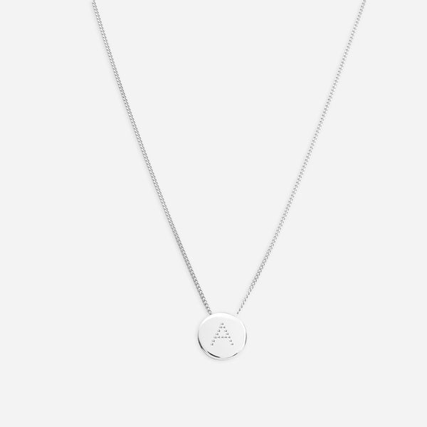 COLLIER AVEC UNE LETTRE - MÉDAILLE EN ARGENT 925