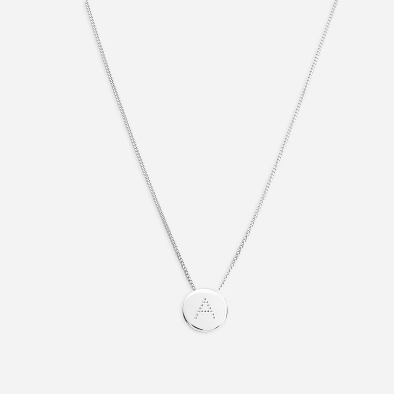 COLLIER AVEC UNE LETTRE - MÉDAILLE EN ARGENT 925