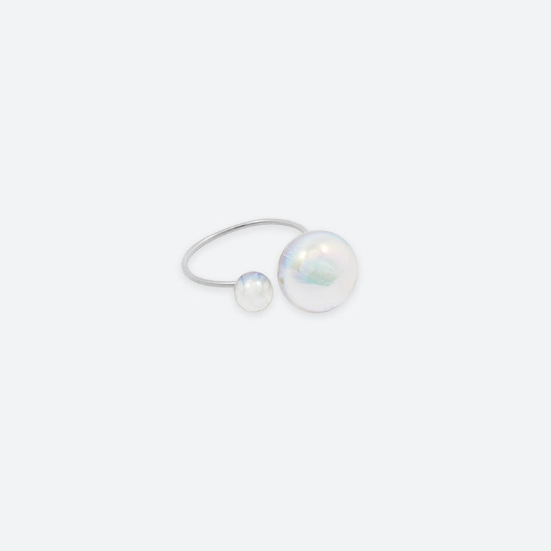 “DUO” 2 PEARL BUBBLE RING (3 MODELS)