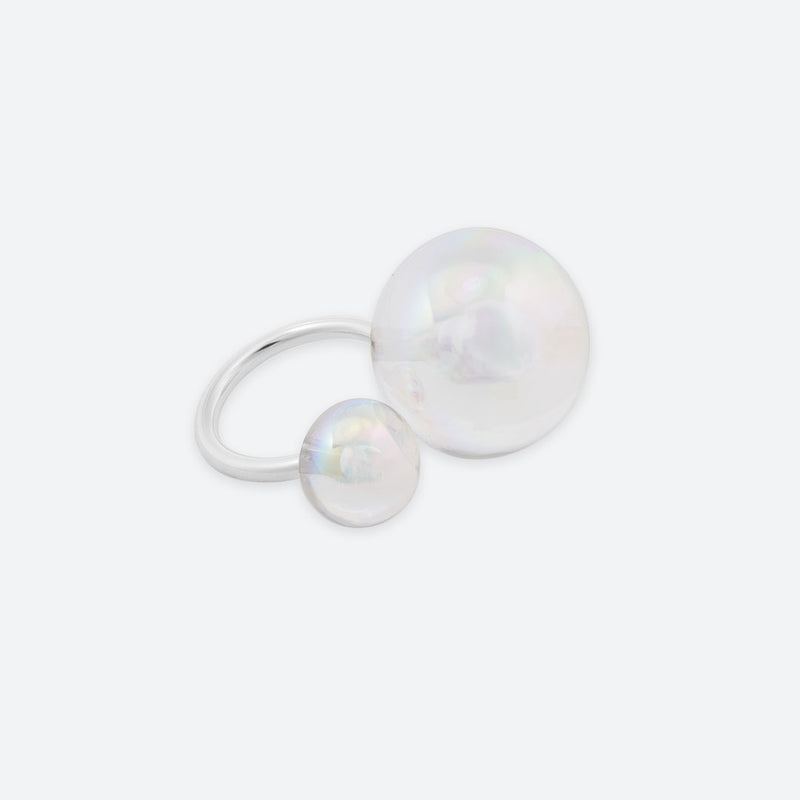 “DUO” 2 PEARL BUBBLE RING (3 MODELS)