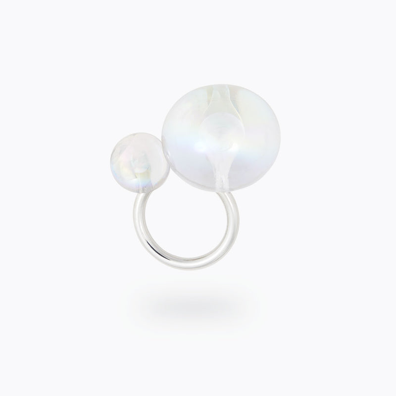 “DUO” 2 PEARL BUBBLE RING (3 MODELS)