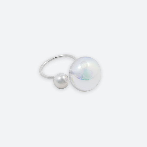 RING IN MY BUBBLE „DUO“ MIT METALLPERLE (3 MODELLE)