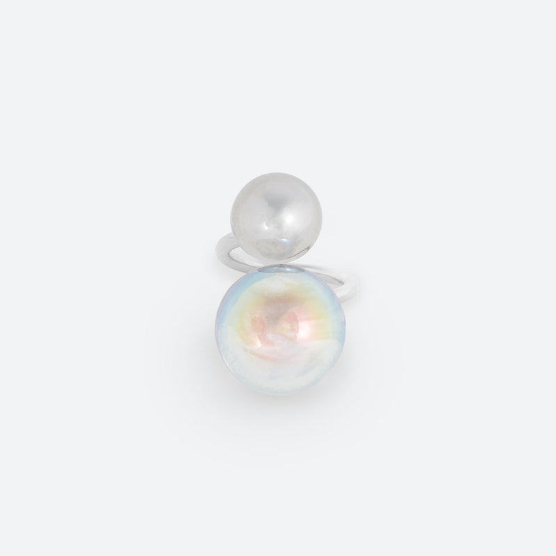 “TWIST” 2 PEARL BUBBLE RING (3 MODELS)