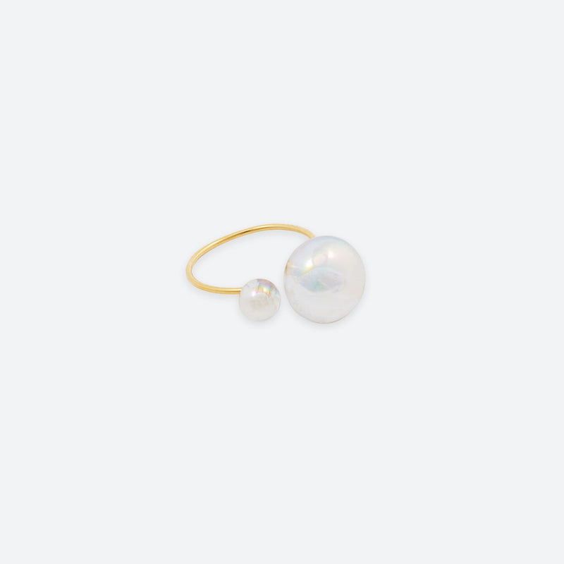 “DUO” 2 PEARL BUBBLE RING (3 MODELS)