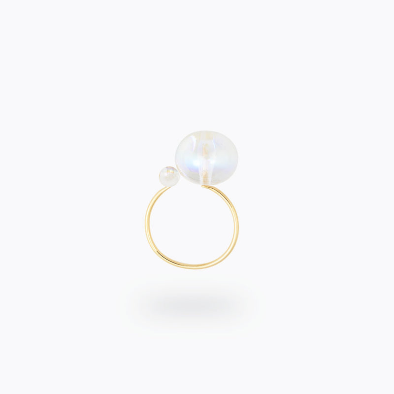 “DUO” 2 PEARL BUBBLE RING (3 MODELS)