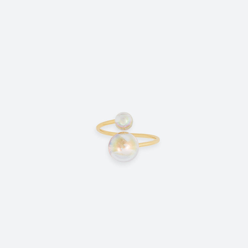 “TWIST” 2 PEARL BUBBLE RING (3 MODELS)