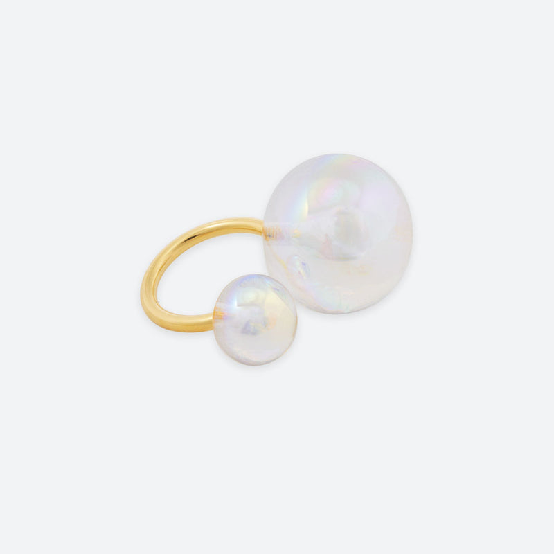 “DUO” 2 PEARL BUBBLE RING (3 MODELS)