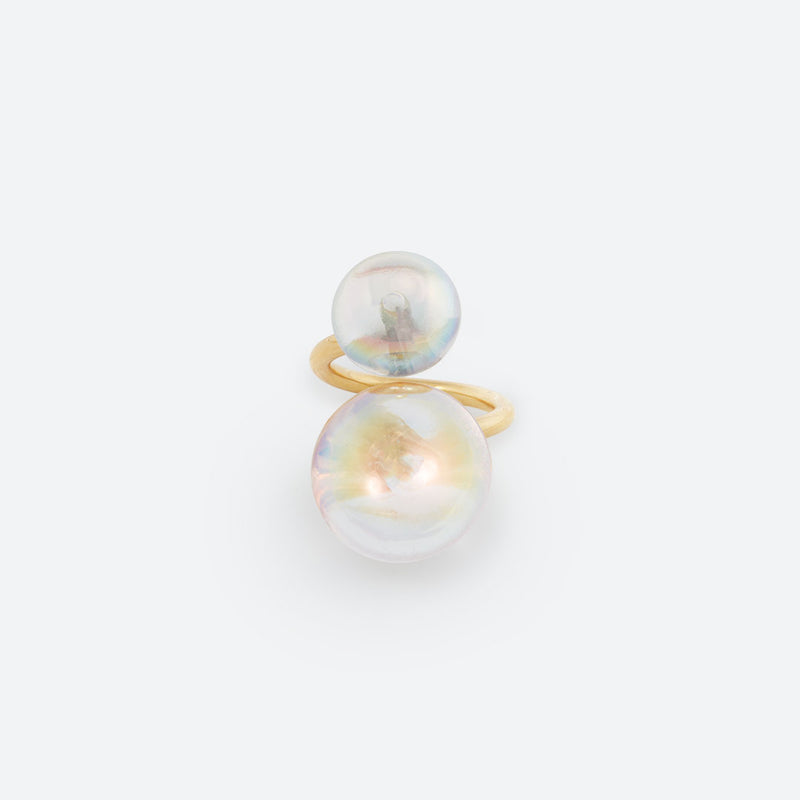 “TWIST” 2 PEARL BUBBLE RING (3 MODELS)