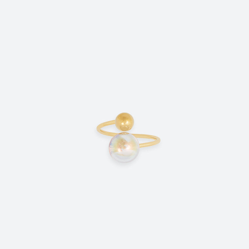 “TWIST” 2 PEARL BUBBLE RING (3 MODELS)