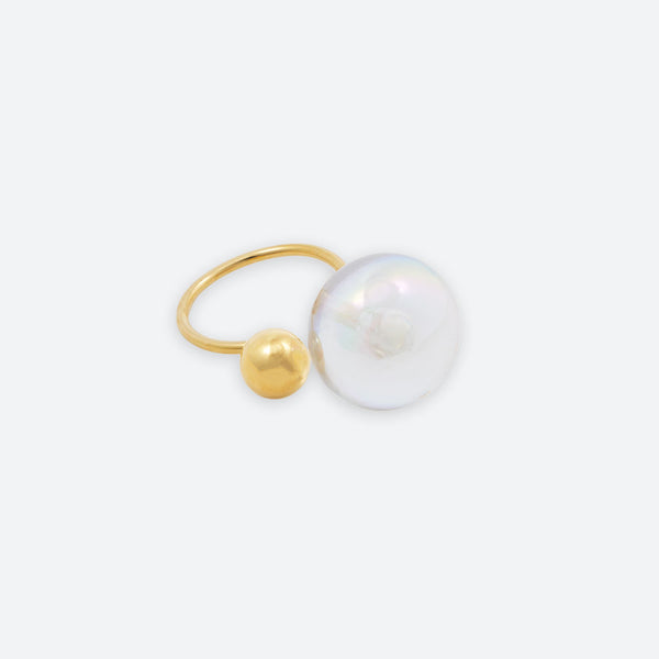 “DUO” 2 PEARL BUBBLE RING (3 MODELS)