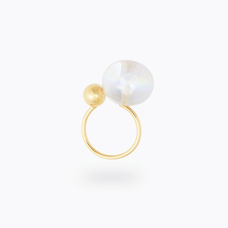 “DUO” 2 PEARL BUBBLE RING (3 MODELS)