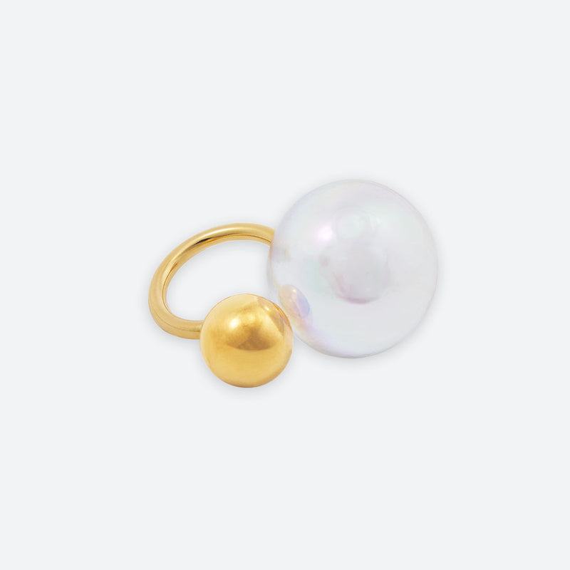 “DUO” 2 PEARL BUBBLE RING (3 MODELS)