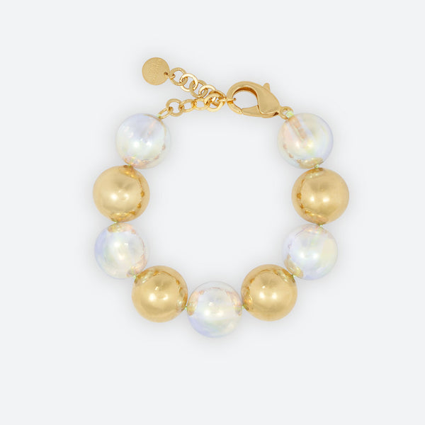 ARMBAND IN MY BUBBLE "9 PEARLS" MIT METALLPERLEN