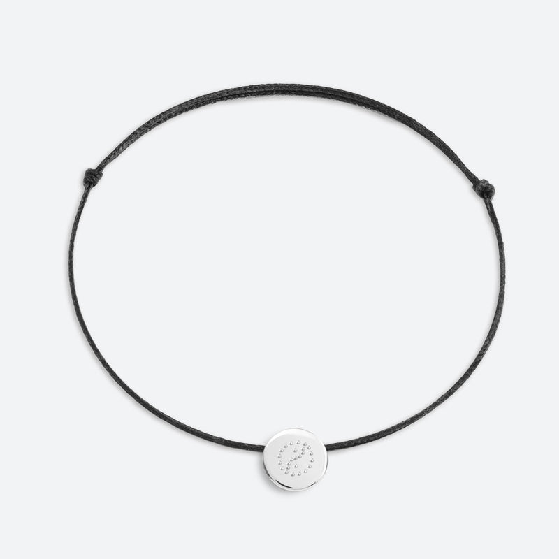 bracelet with a zodiac sign on a medal in 925 silver, gold plated or rose gold plated