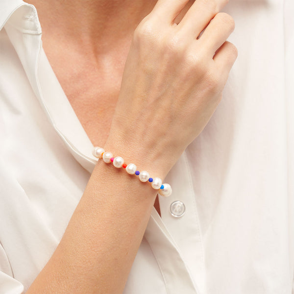 BRACELET EN PERLES - La Môme Bijou - bracelet bracelets perle PRIDE sizable STACK SUMMER24 SUNSET
