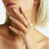 “DUO” 2 PEARL BUBBLE RING (3 MODELS)