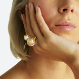 “TWIST” 2 PEARL BUBBLE RING (3 MODELS)