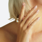 “TWIST” 2 PEARL BUBBLE RING (3 MODELS)